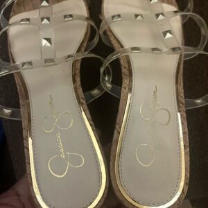 Jessica Simpson Women's Clear Strap Sandals